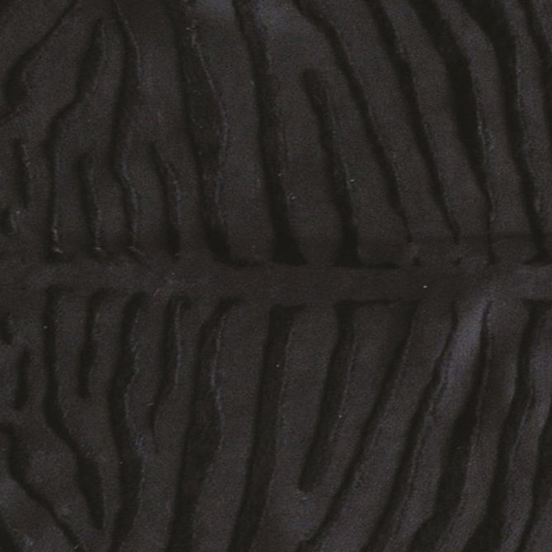 Tapis noir en peau de vache 6 pi x 7 pi khanna