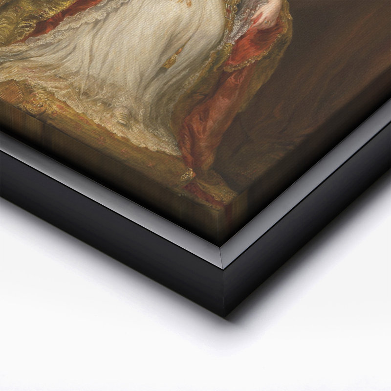 Couronnement de la reine altérée, 16"H x 20"W, Canvas, Black Framed