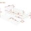 Lit simple, noyer, lit plateforme, garde-corps, tiroirs de rangement, conception simple pour le confort de la chambre à coucher, bois de pin massif léger, 8 supports en bois, option pour l'espace