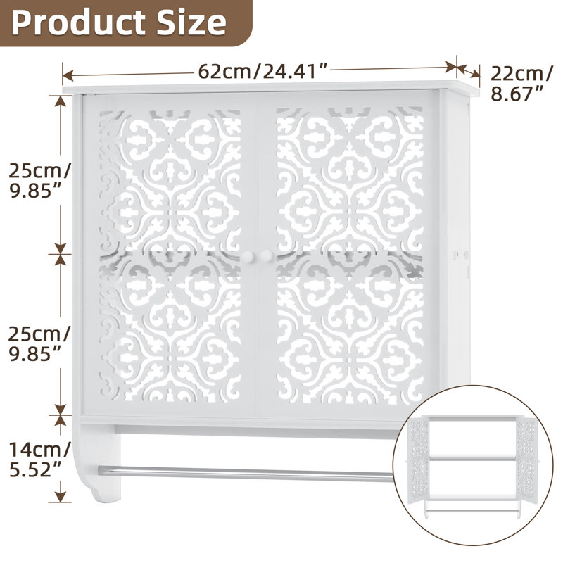 Rangement mural pour salle de bain Nalanee