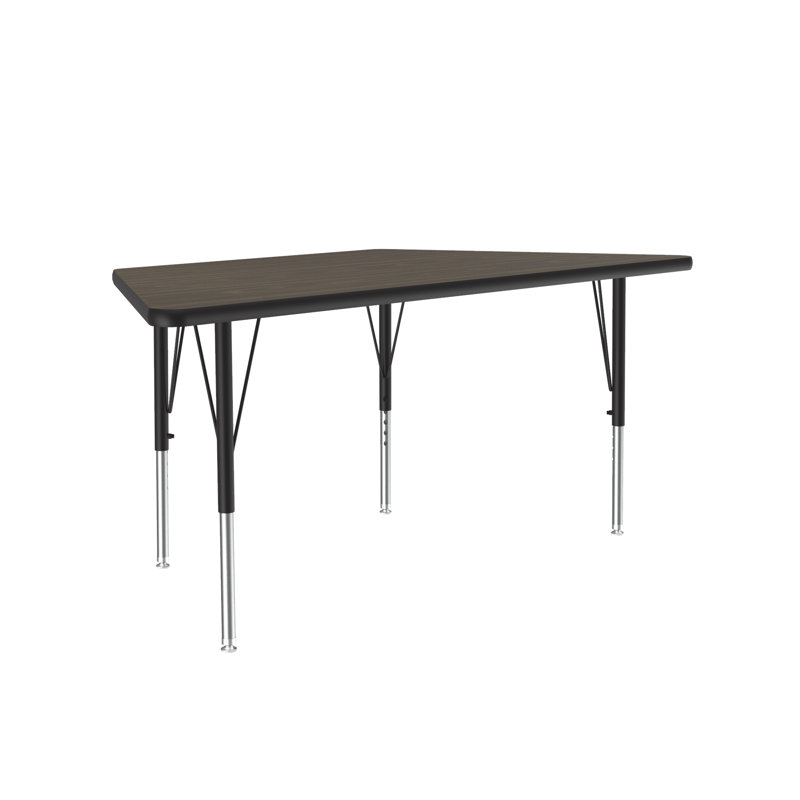Table d'activité trapézoïdale à hauteur ajustable, Noyers