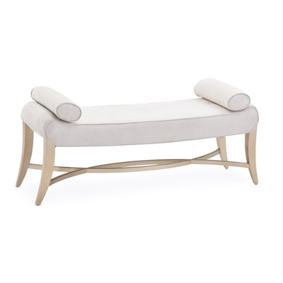 Malibu Crest Accent Bench - Doeskin/Chardonnay