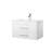 32-Inch Gloss Wall-Mounted Bathroom Vanity with Double Drawers, Ceramic Sink, and Mirror Frame-1648487648