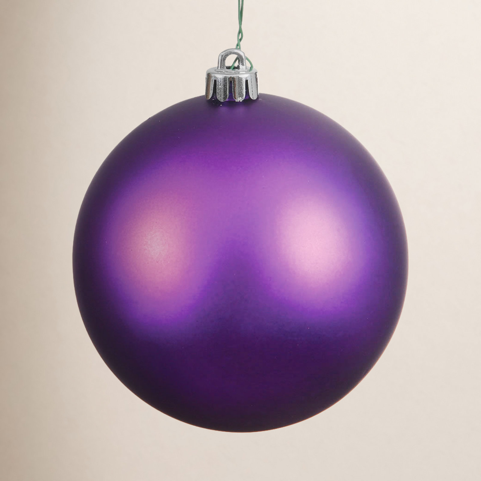 4" Shatterproof Bauble, Plum