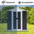 5X3 Ft Grey Sliding Door Garden Shed For Outdoors Storage Apex Roof Design