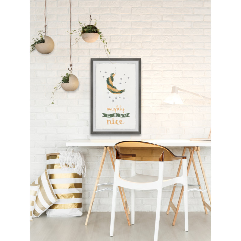 Naughty And Nice - Single Picture Frame Print, 30cm H x 20cm W x 3.81cm D