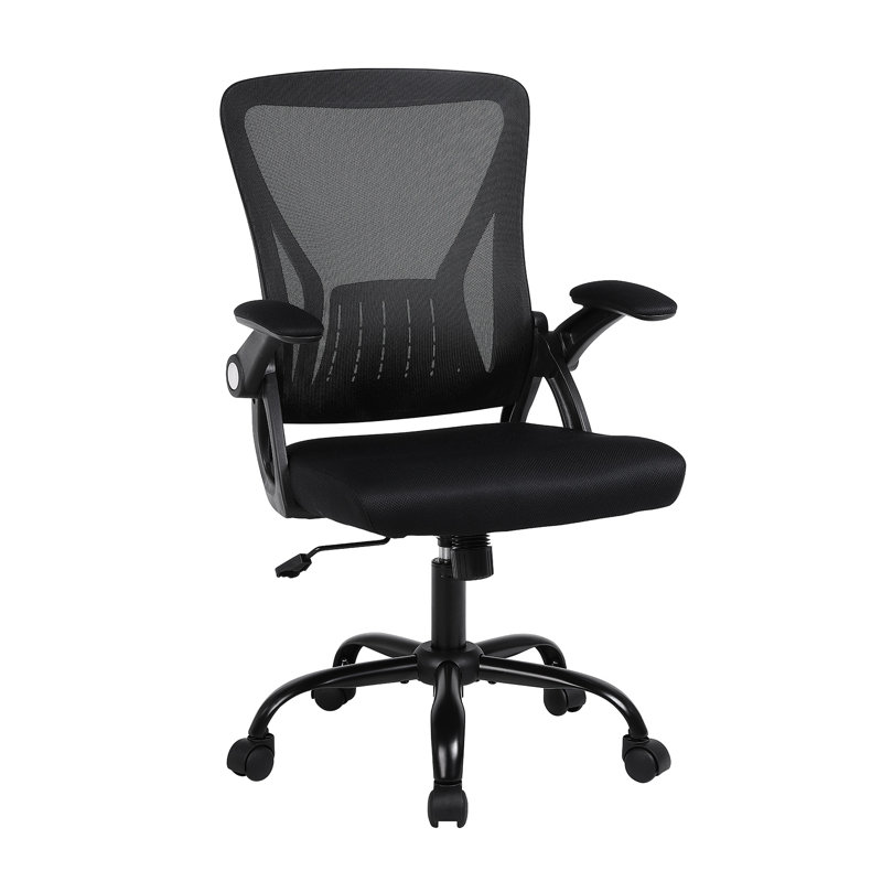 Chaise de bureau ergonomique en maille confortable pour la maison, chaise de bureau de direction avec soutien lombaire et accoudoirs relevables