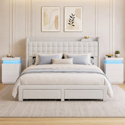 Ensemble de chambre à coucher tapissier Chrisha