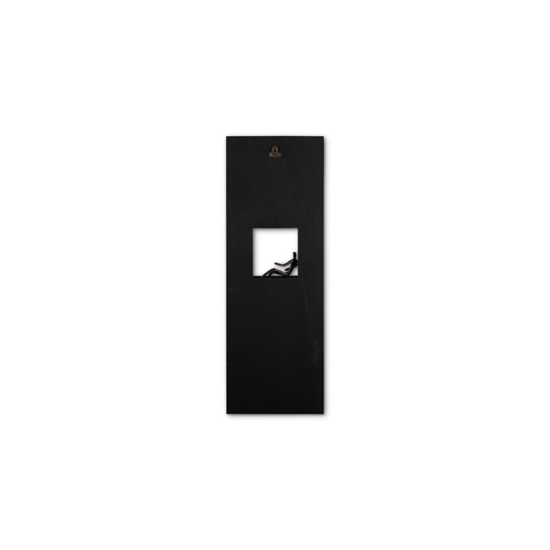 Black Metal Lounging Figure Wall Decor, 34"