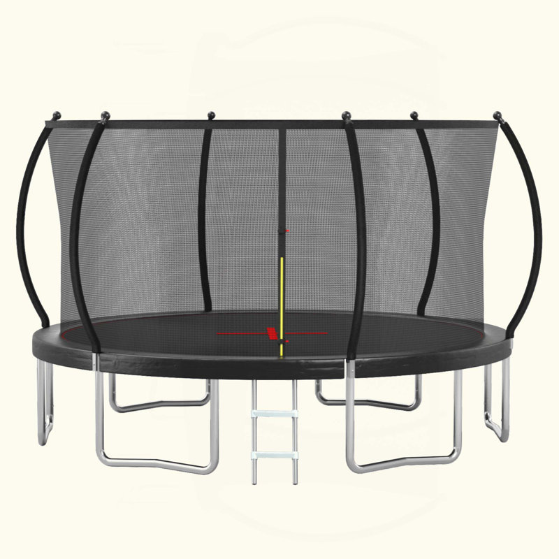 Trampoline citrouille de 14 pi avec 6 pieds pour plus de stabilité et des matériaux durables résistants aux intempéries, idéal pour le plaisir en famille