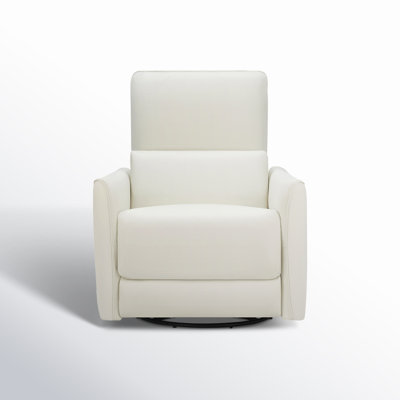 Santo 33" Genuine Leather Swivel Power Recliner