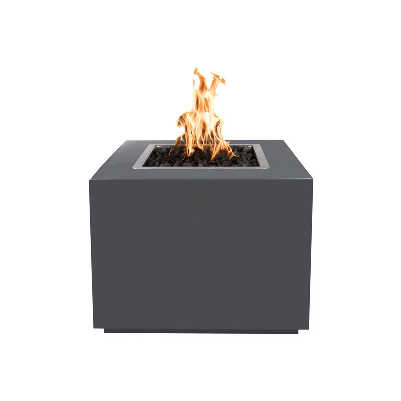 Forma Stainless Steel Smokeless Fire Pit, Gray, 24" H x 30" W x 30" D, Natural Gas
