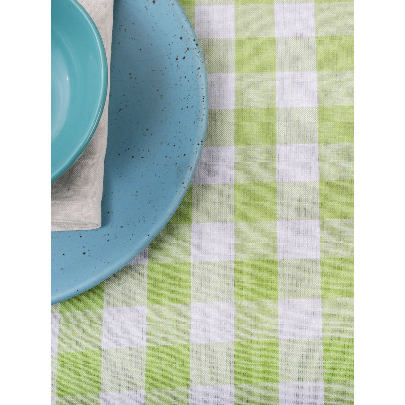 Chemin de table Alicio, Vert / blanc, 16 po x 72 po
