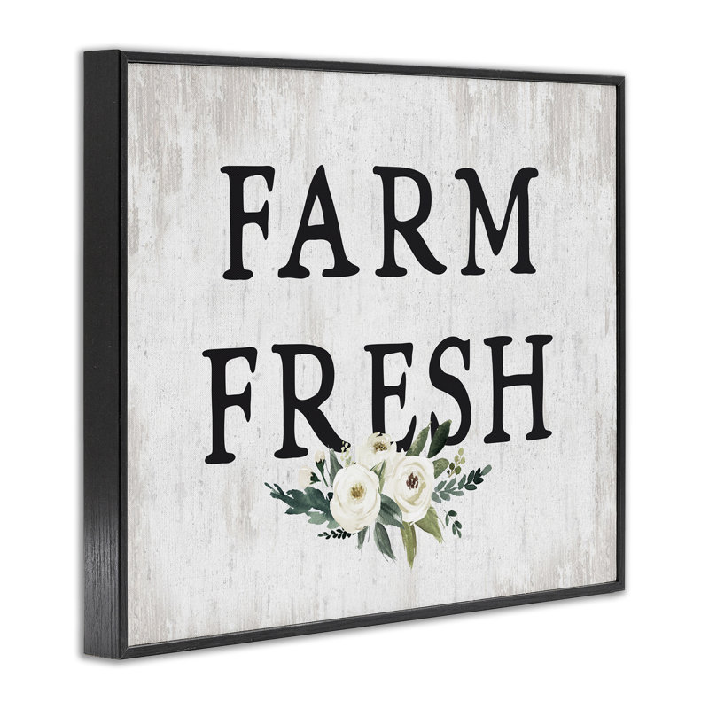 «Farm Fresh with Roses», art de la giclée encadrée par lettré et doublé, Giclée encadrée noir minuit, H 11 po x l 14 po