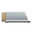 Canapé d'extérieur Deco, 2 places, tissu gris, bois à lattes brun, 76 pouces