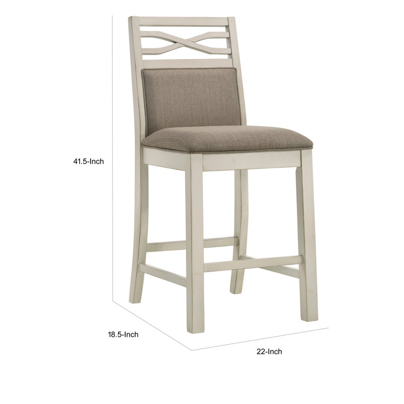 Fet Solid Wood Counter Stool