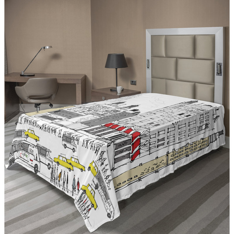 Microfiber No Pattern And Not Solid Color Flat Sheet, Twin Flat Sheet