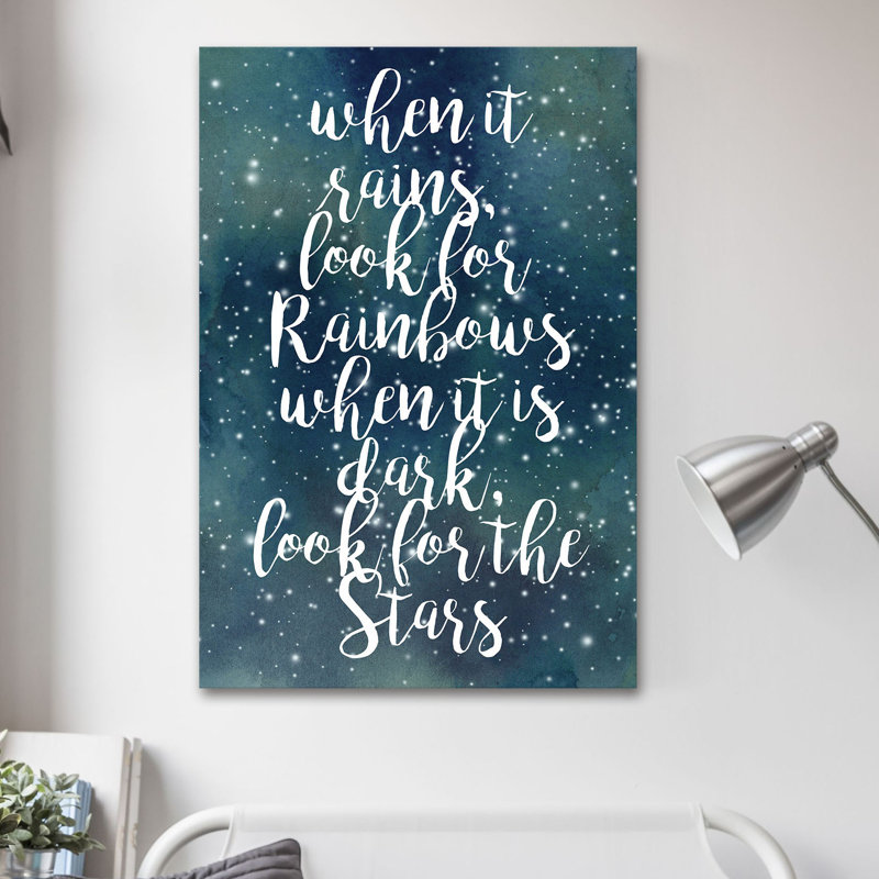 Impression sur toile tendue Galaxy Quote I, H 45 po x l 30 po x P 1,5 po