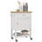 Versatile Rolling Kitchen Cart With Sturdy Rubberwood Top And Abundant Storage-1853176285