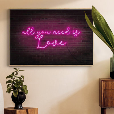 Neon Love I, reproduction d'art sur toile