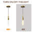 Luminaires suspendus, ensemble de 3 luminaires suspendus de style moderne avec abat-jour en verre transparent rayé