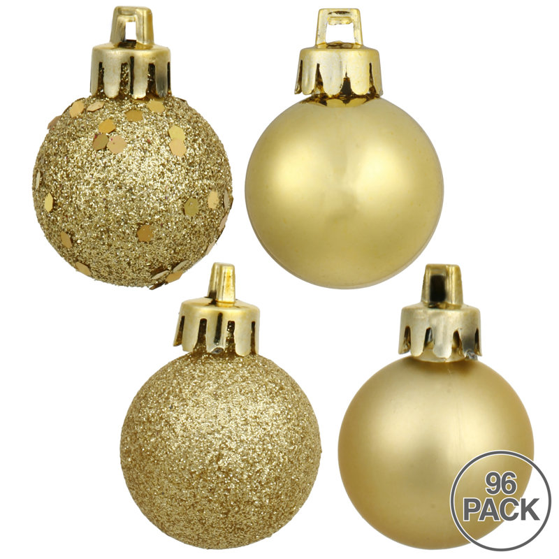 Vickerman Ball Ornament, Gold, 8" H x 8" W x 8" D, 4