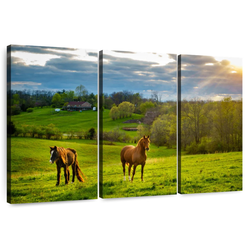 Horse Farm, 24" H x 38" W