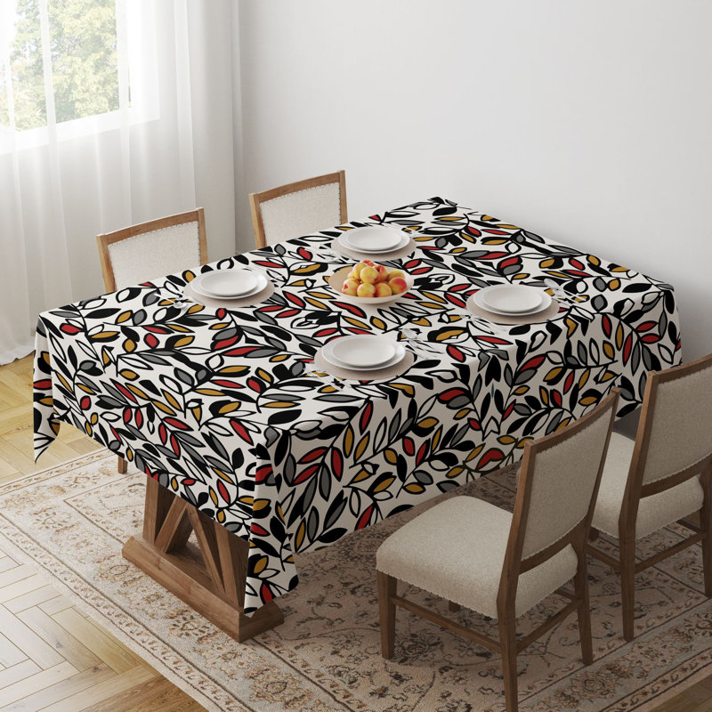 Premium Tablecloth (55 x 71 inches), 65% Cotton / 35% Polyester, Easy Clean | Machine Washable, Tumble Dryer Safe, Ironable | Perfect for Dining Room, Parties & Special Occasions, Stylish & Durable Design
