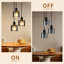 3-Light Smoked Grey Glass Kitchen Island Pendant