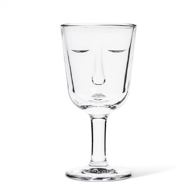 Resting Face Stemmed Wine Goblet
