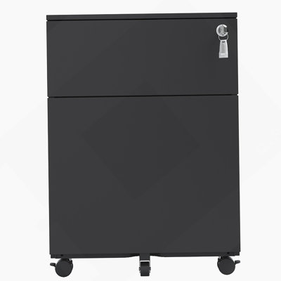 Drawer Mobile File Cabinet With Lock Steel File Cabinet  Legal/Letter/A/F , Y Assembled Except  Wheels, Home/ Office Design,