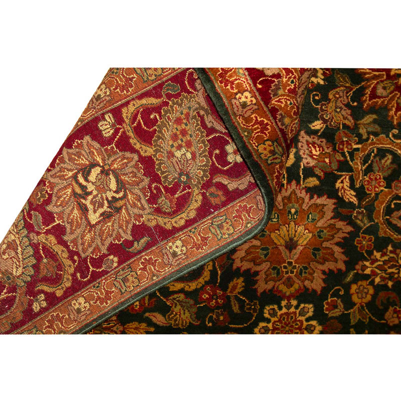 Wool Oriental Area Rug in Green