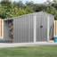 Brason Garden Shed 277x192.5x179 cm Galvanised Steel-1367526795