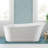 FerdY Langkawi 59" Acrylic Freestanding Bathtub, Brushed Nickel Drain