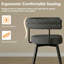 Chaise de salle à manger rembourrée Boucle avec siège pivotant (ensemble de 2)-1303666377