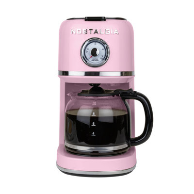 Cafetière 10 tasses Nostalgia Classic Retro, rose