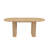 62.9 Inch Oval Dining Room Table for 6 with Wood Grain Top & Wood Base, Modern Farmhouse Kitchen（Only Table）-29180414