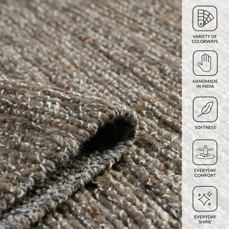 Picard New Zealand Wool Handmade Indoor Area Rug, Rectangle 8'9" x 11'9"