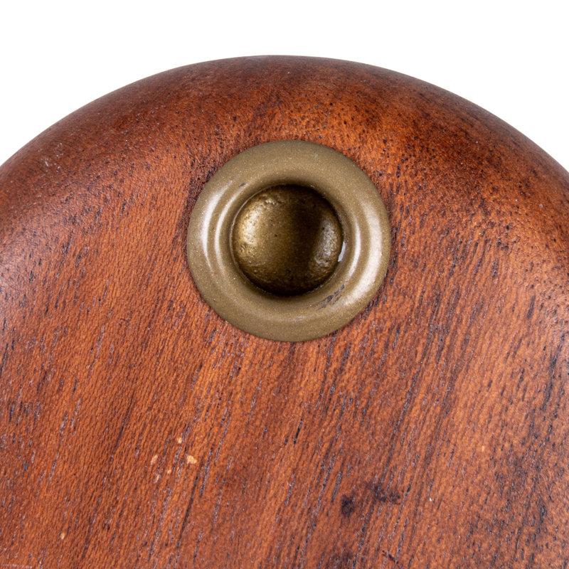 Mango Wood And Metal Taper Holder