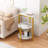 3-Tier End Table Living Room Set Of 2, Modern Style Faux Marble Side Table With Metal Frame And Soft Rubber Foot Pads, Small Nightstand Bedside Table 2 Pieces Set-506859421