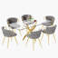 Ensemble de table à manger rectangulaire élégant pour 6 personnes-1004024667-1004024666-1004024615