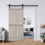 Porte de grange à panneaux et en bois avec quincaillerie d'installation-86359307-86511631-86571488