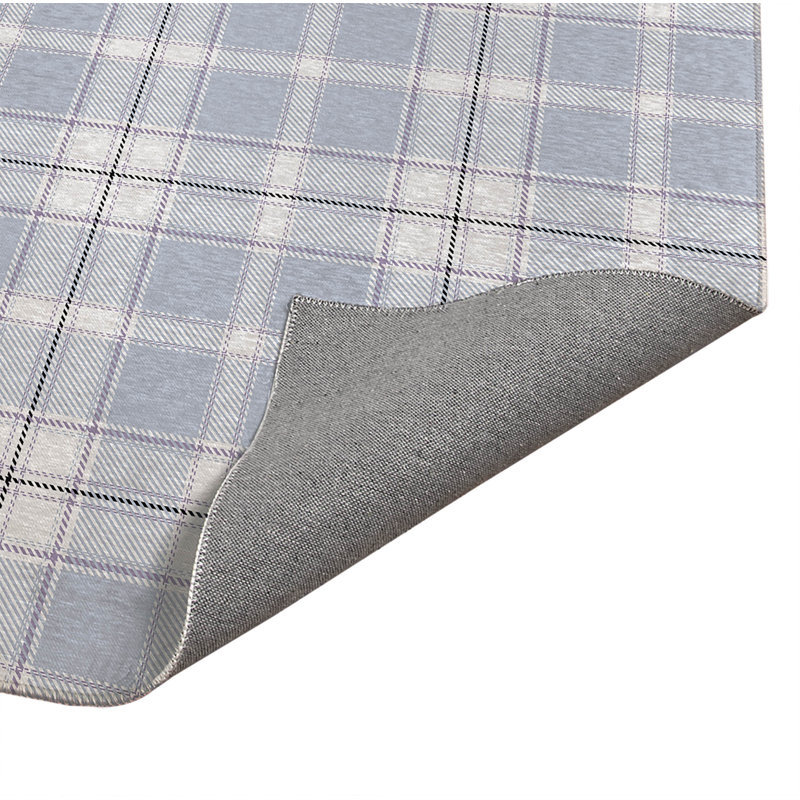 Tapis de bureau Billy Tartan, L 6 pi x L 4 pi, Bleu