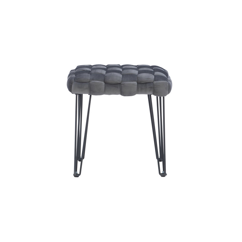 Hellman Iron Accent Stool, Gray