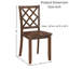 Ensemble de table de salle à manger 5 pièces de style transitionnel - Finition cerisier foncé avec chaises à motif de losanges-89225707