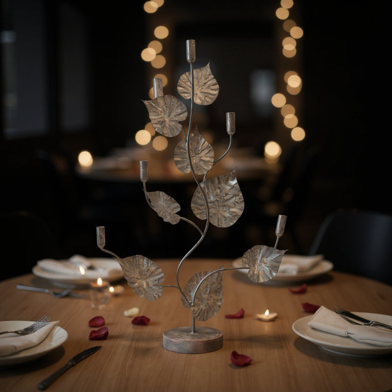Metal Tabletop Candelabra