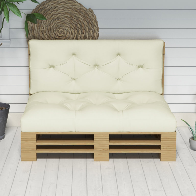 Coussin de siège d'extérieur 2 places, coussins de mobilier d'extérieur pour causeuse
