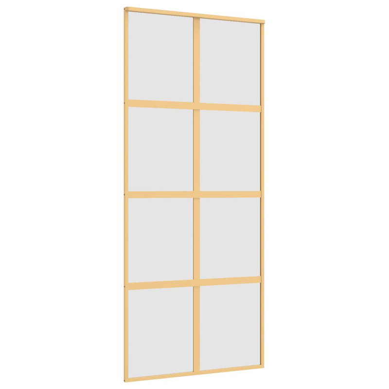 Isher Glass Sliding Door, 205cm H x 90cm W, Gold