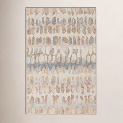 Paint Chip Natural Machine Printed Washable Rug
