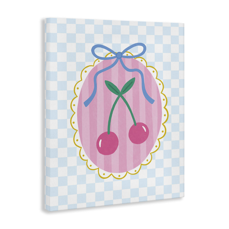  "Sweet Cherries" sur toile à carreaux par Nina Seven, H 48 po x l 36 po
